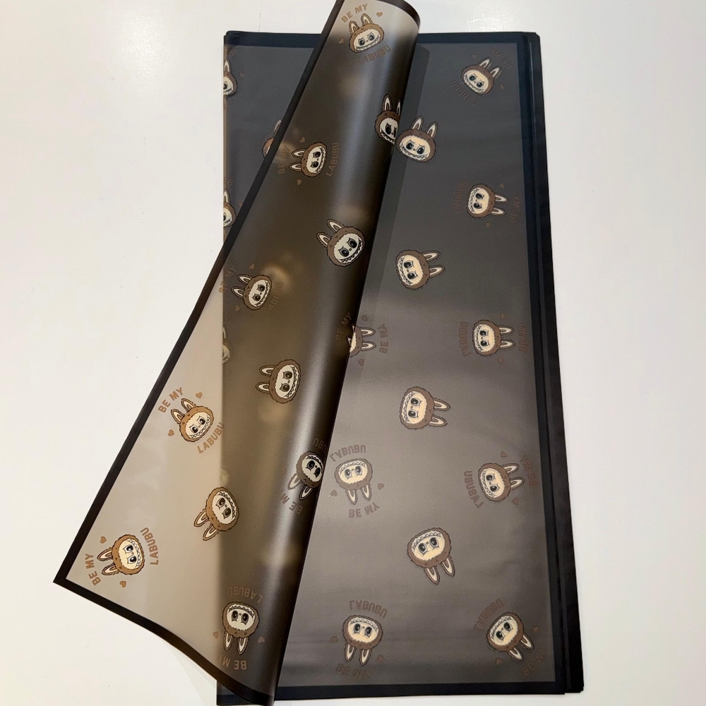 Black Labubu Wrapping Paper